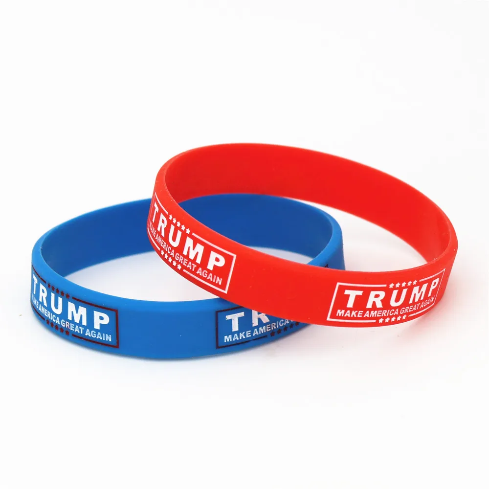 LUKENI 50PCS Fashion Make America Great Again Trump Silicone Wristband
