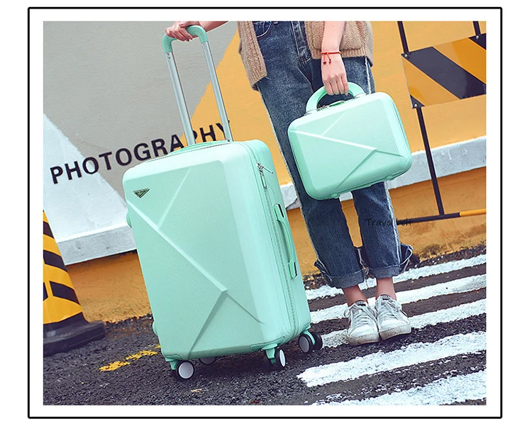 Легкий и компактный светильник на колёсиках, наборы для багажа, ABS, студенческие дорожные сумки 20-28 дюймов, чемодан с паролем