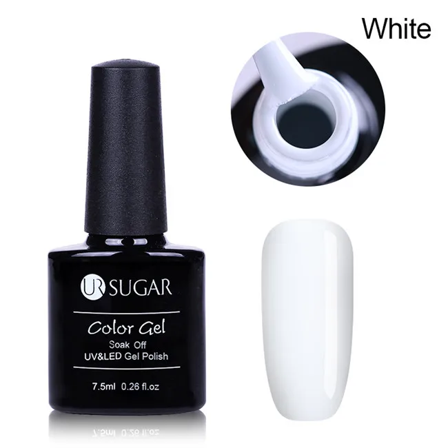 Ur Sugar гель-защита для ногтей усилитель толщины ногтей впитывающийся УФ-гель не протирается верхнее Базовое покрытие для дизайна ногтей Базовые цвета - Цвет: White