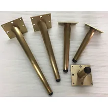 4 шт/лот из нержавеющей стали золотые ножки ТВ шкаф ножки для мебели ножной шкаф буфет, стол ножки