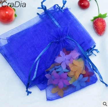 Epackfree 100 шт. 7*9*12 10*12 10*15 Drawable ювелирных изделий Organza Сумки embalagem para Presente Рождество/свадебный подарок Сумки - Цвет: royal blue