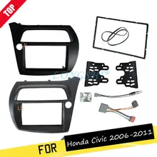 LONGSHI двойной Din фасции для Honda Civic Радио DVD стерео панель тире установка лицевая рамка с проводом жгута антенны 2DIN