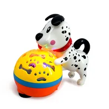 Электрическая игрушка для детей, мультяшная собака/собака, команда полиции, игрушка с 3D проекцией, толкатель, блики, музыка, Кастер, мяч, игрушка, собака