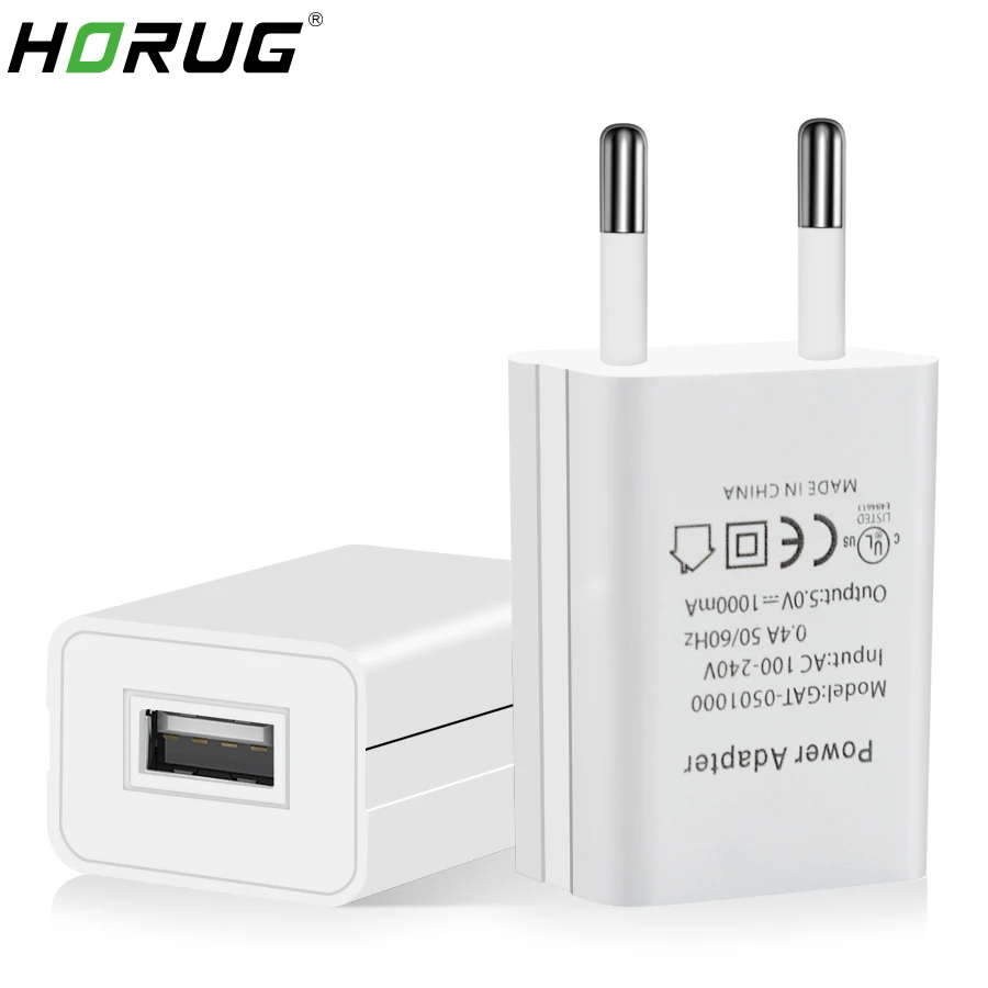 

HORUG CE Quality USB Charger USB Travel Adapter Universal Mobile Phone Charger For Xiaomi Redmi 4X Note 4 A1 5 ZTE Phone Charger