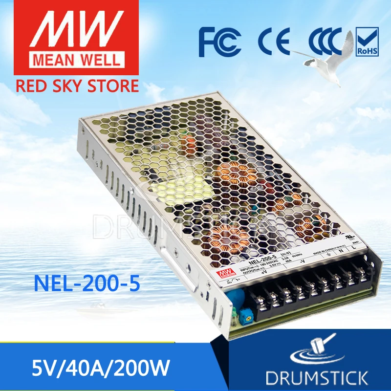 

MEAN WELL NEL-200-5 5V 40A meanwell NEL-200 5V 200W Single Output Switching Power Supply