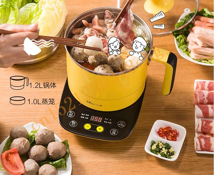 220 В Электрический Hot Pot Multi Плита Нержавеющая сталь Многофункциональный Электрический Пособия по кулинарии горшок для студентов Обед ЕС/AU/UK /США Plug