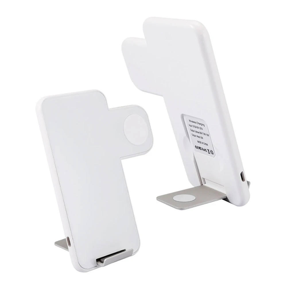 

Qi Wireless Fast Charger Mobile Holder For Apple Watch 3 2 1 For Iphone XS MAX XR X 8 Plus Samsung S10 9 8 7 Phone Charging Dock