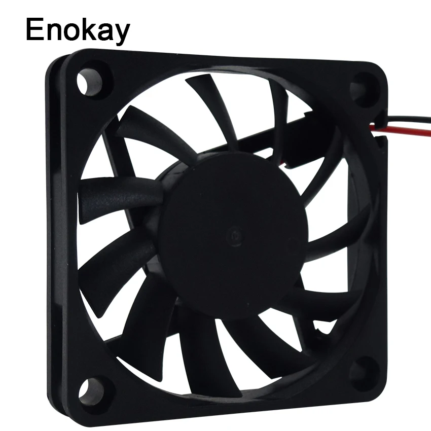 1 шт. Enokay DC 12 В 24 2Pin 60 мм 60x60x10 Мини процессор охлаждения компьютера ПК корпус кулер