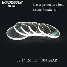 Weimeng бренд 38,1*1,66 мм JGS1 кварцевый материал Прозрачные лазерные защитные линзы оконная пленка лазерное стекло для лазерной машины