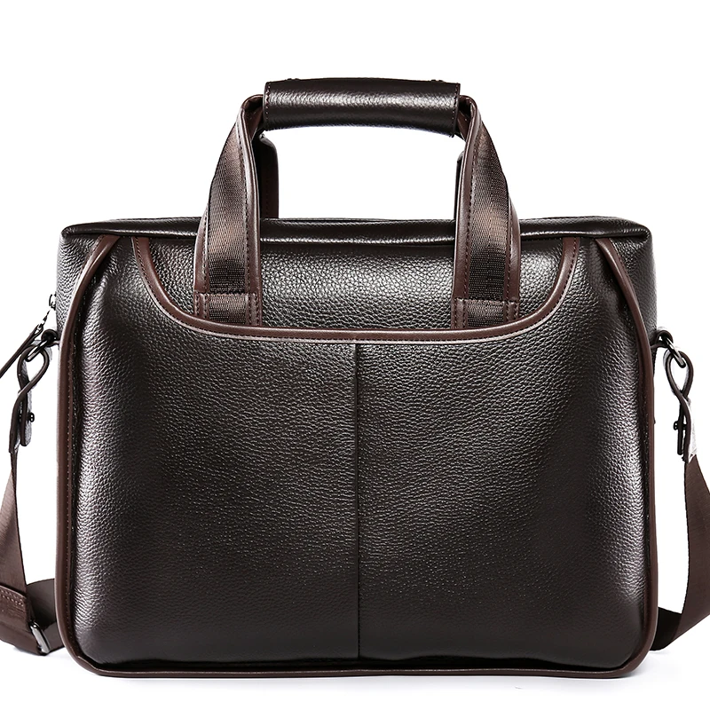 

Men's Genuine Leather Business Briefcase Casual Travel Computer Bag for Men Soft leather Handbags Large Male Messenger Bags