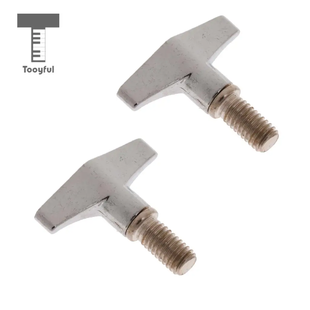 Tooyful 2Pcs Drum Cymbal Thread Wing Nuts Hand Knob Screw Replacement for Drummer 