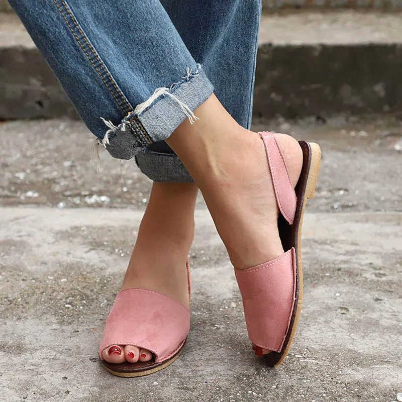 

Women Flat Summer Sandals Ladies Gladiator Peep Toe Elastic Band Fashion Platform Shoes Plus Size Female Casual Footwear