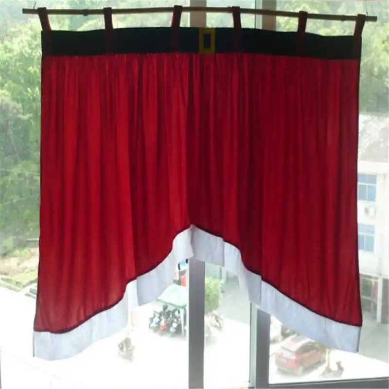 2018 christmas hot sale Blended Cotton Door Window Drape Panel Christmas Curtain Decorative Home wholesale #2n5 (1)
