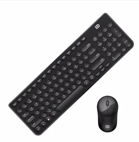 Беспроводная клавиатура и мышь оптическая мышь и клавиатура комбинированная Беспроводная 2,4 ГГц для офиса игровой компьютер ноутбук - Цвет: Black