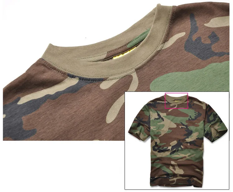 Новая уличная камуфляжная Футболка Мужская дышащая армейская тактическая Боевая футболка Военная сухая камуфляжная походная футболка охотничья рубашка