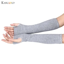 Вязаные женские гетры новые зимние модные перчатки без пальцев на пуговицах вязаные митенки длинные перчатки Guantes AU043 P