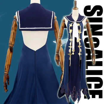 

[Stock] Game SINoALICE Figure Princess Mermaid Sailor Collar Dress Uniform Halloween cosplay costume + Hairwings for women