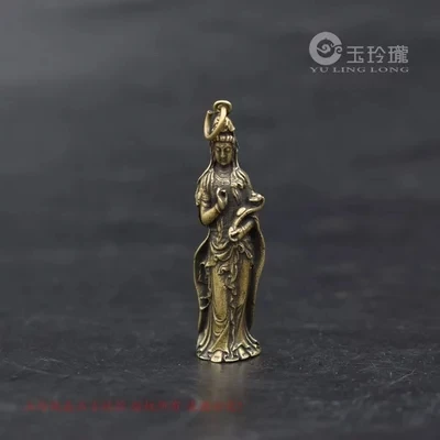 

Mini Solid Brass Ruyi Guanyin pendant Pendant