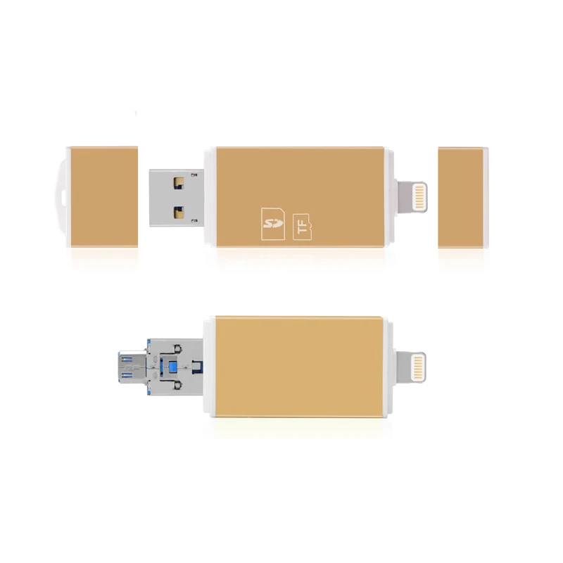 USB3.0 microUSB Lightning кардридер microSD SD SDHC Устройство чтения карт памяти для iPhone Android phone PC