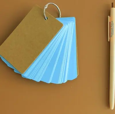 Корейские креативные бумажные блокноты ярких цветов на застежке для заметок, портативные флеш-карты, блокноты для заметок, милые канцелярские принадлежности, сделай сам, пустая карта - Цвет: Blue