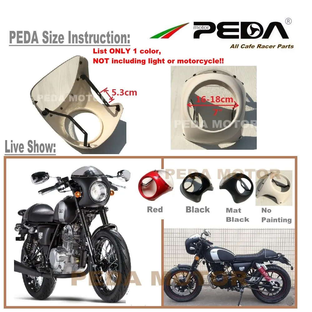 cover headlamp cafe racer