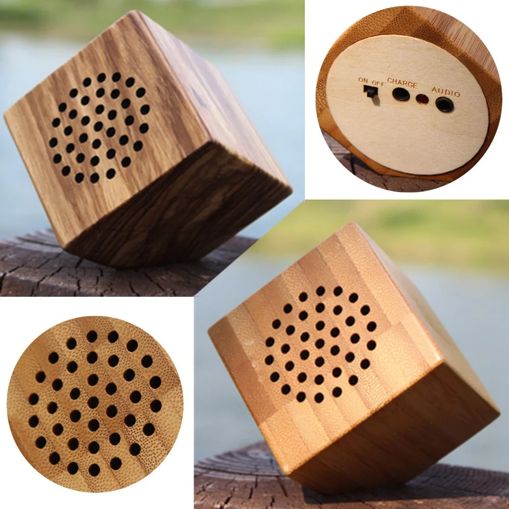 Newest Natural Wooden Bamboo Portable Speaker Wooden Sound Box