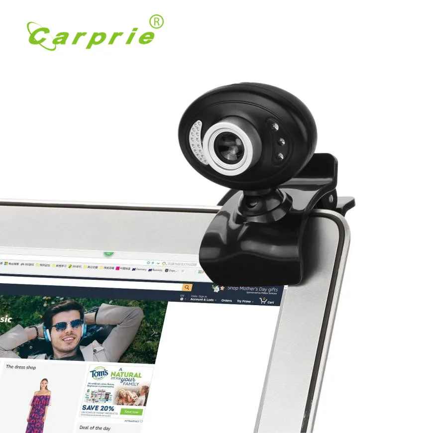 Carprie Новые HD 720 P 16mp USB 2.0 веб-камера Камера с микрофоном-клипсы для компьютера PC ноутбук 17may23 дропшиппинг