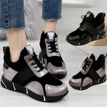 Женская спортивная прогулочная обувь; женская спортивная обувь на шнуровке; женские кроссовки на толстой платформе; zapatillas mujer Deportiva; 0911