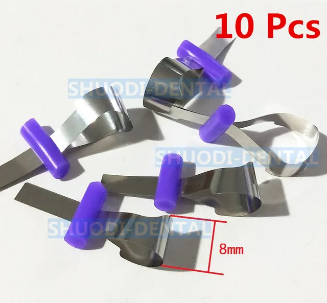 10 Pcs Extra Metal Dental Bands Retainerless Automatrix with Locking