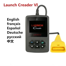 Online-Update 100% original Color screen Launch Creader 6 OBDii Code reader, lowest price Launch creader VI DHL free shipping