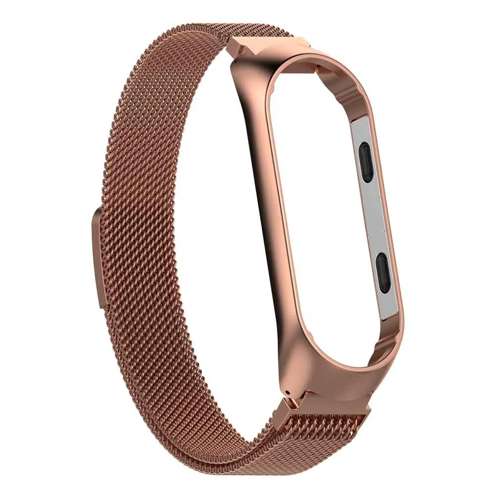 Rose Gold Valdus mi Band 3 ремешок фитнес-трекер Замена Металлических Браслетов для Xiao mi band 3 Смарт-браслет аксессуары наручные - Цвет: Rose Gold