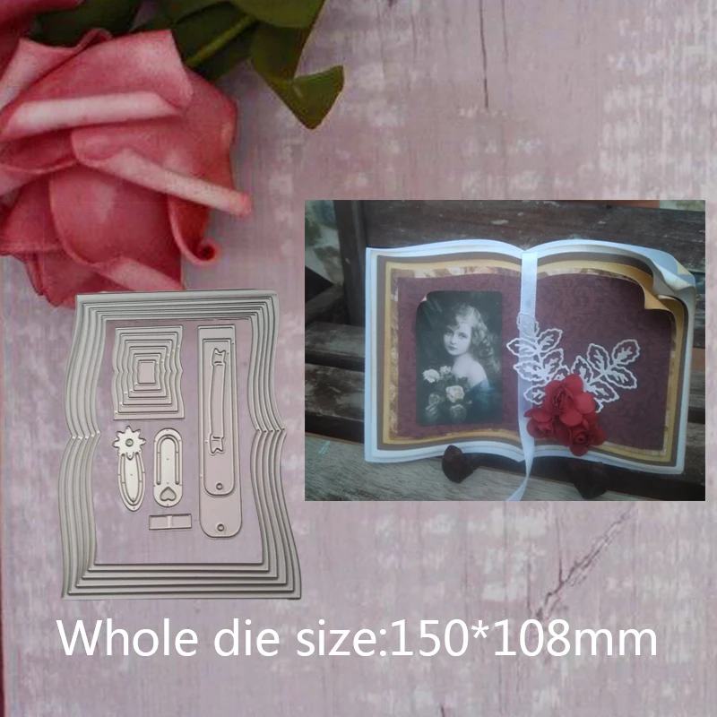 

150*108mm metal cutting dies Scrapbook book template Lacework Frame Stencil handmade Frame Embossing Pattern new arrival 2019