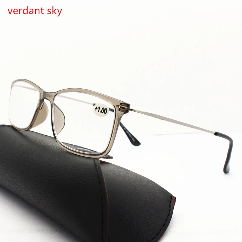 

2017 The latest Italy design Brand Fashion Retro Reading Glasses Men and women Ultralight Rimless Reading Glasses Resin 1.0