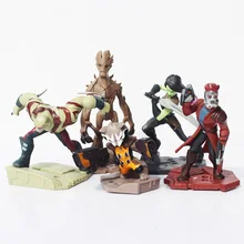 New Arrival Guardians Galaxy Rocket Raccoon Drax the Destroyer Star Lord PVC Action Figure Model Toys