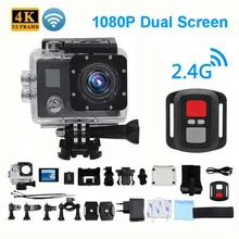 Câmera de ação ultra hd 4 k wifi, câmera deportiva 150 k 2 polegadas b6 b6r à prova d'água câmera pro 1080p 30fps cam