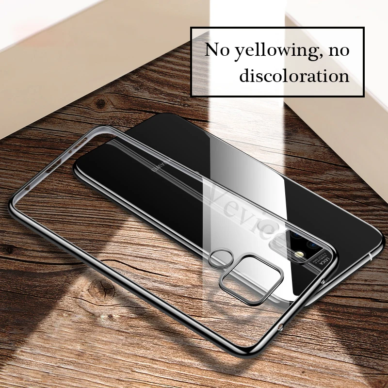 

Plating Edge Phone Case For Huawei Mate 20 X 10 P20 Lite Pro P10 Plus Back Soft TPU Cover For Honor 8X 10 9 8 Lite P Smart Plus