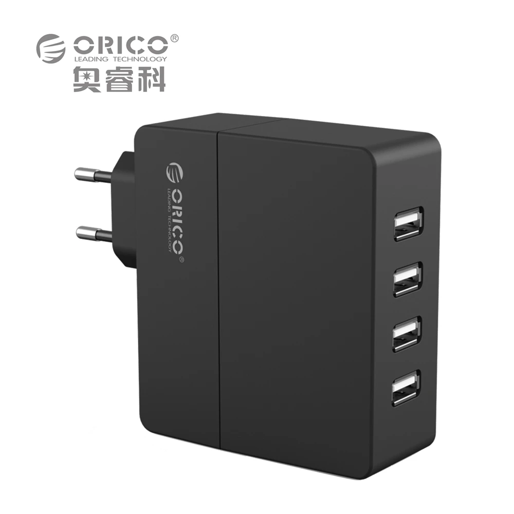 ORICO Universal USB Charger 4-Port 6.8A Smart USB Wall Charger Adapter 5V2.4A*4 34W for Smart Phone high quality usb hub power adapter wall home travel charger for phone 4 port