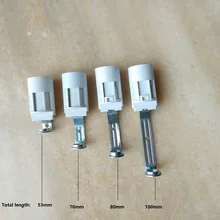 10 шт./лот, E14, 53 мм/70 мм/80 мм/100 мм, высота, пластиковая люстра, держатель лампы, аксессуары для ламп, Цоколь для свечей, 110 В, 220 В