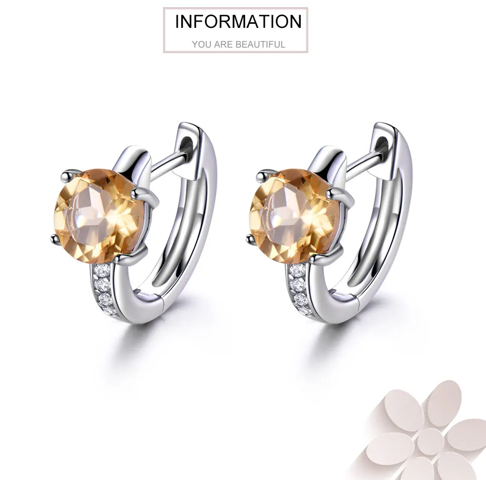 925 sterling silver natural citrine earrings for women (1)