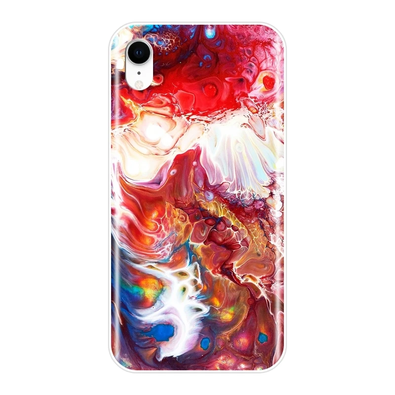 Чехол для телефона Apple iPhone 6 S 7 8 X XR XS Max мраморный синий камень Текстура Мягкая