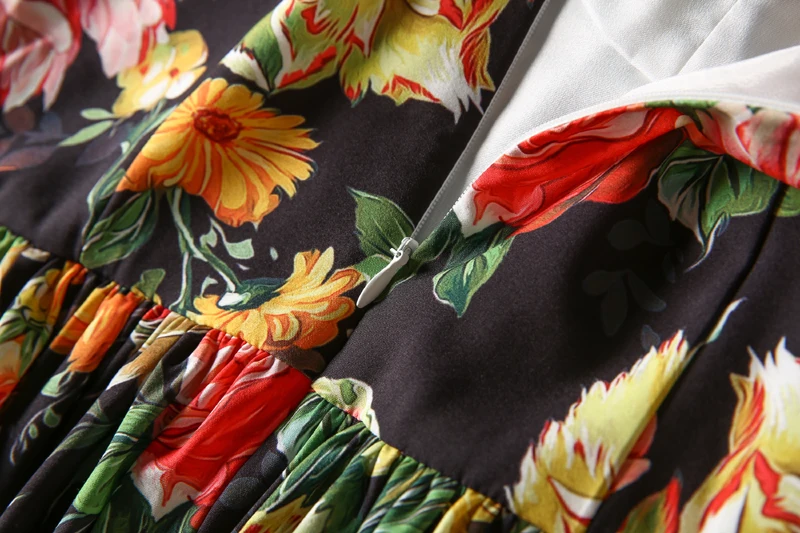 Женские летние платья высокое качество Подиум цветочный принт спагетти ремень длинное платье повседневное пляжное платье Vestidos NP0380N