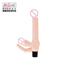Pretty love silicone vibration super Strapless Strap On dildo penis G-spot stimulation anal plug sex toy for couple women
