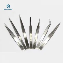 PHONEFIX 7 видов Пинцет из нержавеющей стали Антистатический пинцет локоть тонкий наконечник для ремонта мобильных телефонов набор ручных инструментов