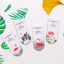 4 шт. разные стильные милые магнитные закладки фламинго для книг маркер kawaii держатель для страниц офисные школьные принадлежности