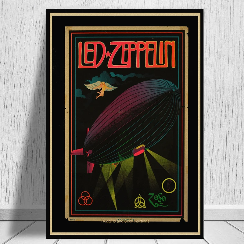 Led Zeppelin рок-музыка крафт-бумага постер для бара/Кафе Ретро плакат декоративной живописи