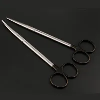 12.5 15 16 18cm black handle round head scissors fine blunt straight straight scissors 2