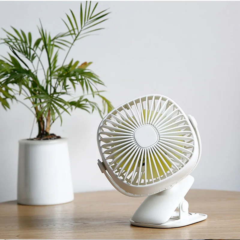 

Fashion Mini Fan USB Rechargeable Clip On Desk 360 Swivel Cooling Fans for Home Office Dorm Baby Stroller HY99 JU15