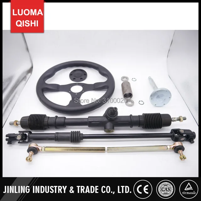 350mm Steering wheel 630mm Rack & Pinion 610mm adjust U Joint Tie Rod  Fit For China Go Golf l Kart Buggy Karting UTV Bike Parts 2