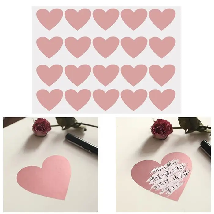 Творческие открытки специальное любовное письмо сердце в форме Розы Золотой диаграммы с покрытием стикер