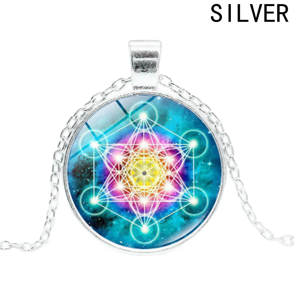 

Metatron Cube Pendant Necklace Sacred Geometry Flower of Life Jewelry Chakra Spiritual Necklace Women Magic Hexagram Choker